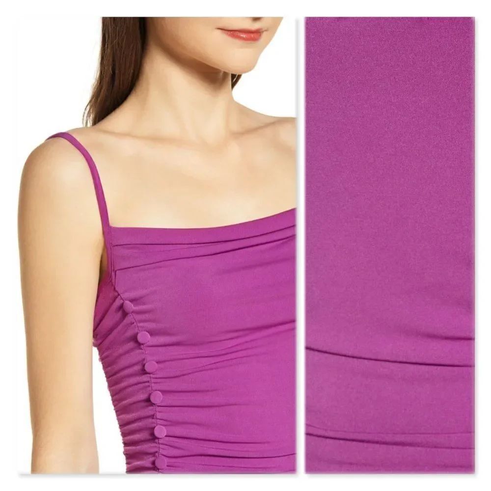 Leith Ruched Side Button Body-Con Dress. - Picture 3 of 12